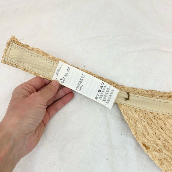 Rip Curl Essential Straw Visor - Natural Straw Visor Hat - Picture 10 of 12